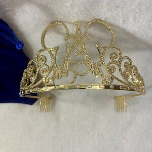 Arribas Brothers Walt Disney World 50th Anniversary Tiara Crown & Bag Mickey